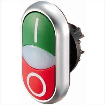 Eaton moeller eaton signaaldrukknop vlak 2-voudig knop groen wit rood