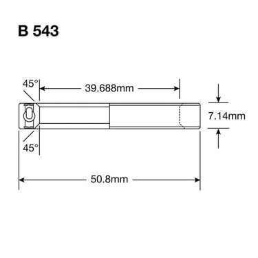 Enduro bearings b 543 2rs max - abec 3 max (angular contact) - 1 9 16''x2''x9 32''