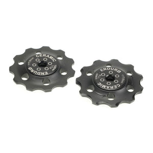 Enduro bearings derailleur pulleys - zero ceramic - shimano - 11 speed - black