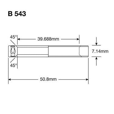 Enduro bearings b 543 llb ss - 440c stainless (radial) - 1 9 16''x2''x9 32''