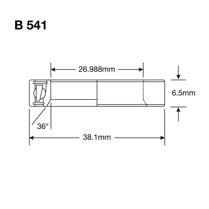 Load image into Gallery viewer, Enduro bearings b 541 ss - 440c stainless (angular contact) - 1 1 16''x1,5''x9 32''
