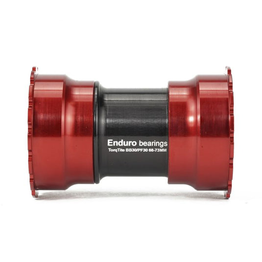 Enduro bearings torqtite bottom bracket - pf30 to 30mm (narrow) - a c ss - red