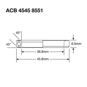 Enduro bearings acb 4545 s8551 bo - abec 5 - black oxide (angular contact) - 36,8x45,8x6,5 (45x45°)