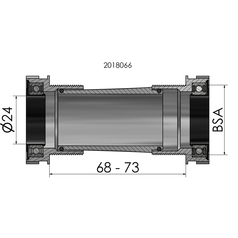 Afbeelding laden in galerijviewer, Trapas Elvedes Shimano Mtb Atb 24Mm Zwart
