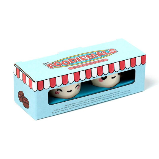 Foodiemals set 2 porselein espresso kopjes