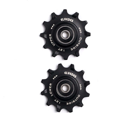 Elvedes derailleurwieltjes RVS 12T 11V sealed narrow wide
