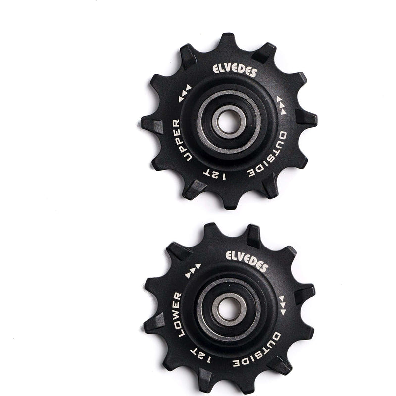 Afbeelding laden in galerijviewer, Elvedes derailleurwieltjes RVS 12T 11V sealed narrow wide
