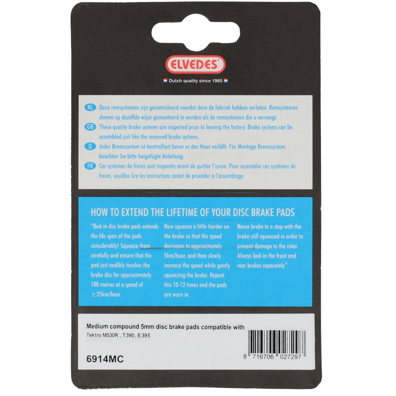 Load image into Gallery viewer, Elvedes schijfremblokset 6914mc 5mm
