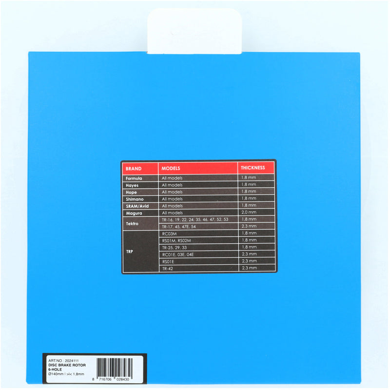 Load image into Gallery viewer, Elvedes remschijf 6-gaats ø140mm d=1,8mm
