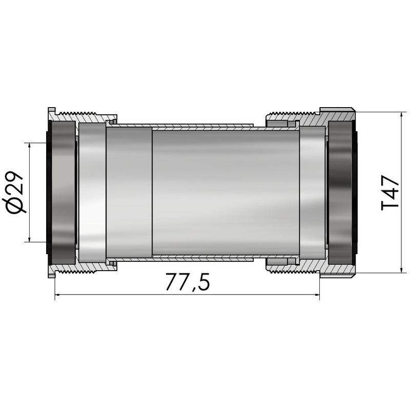 Load image into Gallery viewer, Elvedes trapas thread fit t47a (cervélo) voor sram dub
