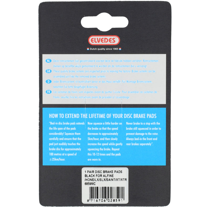 Afbeelding laden in galerijviewer, Elvedes schijfremblokset - shimano - carbon metallic compound (semi metal pads) - 1 paar
