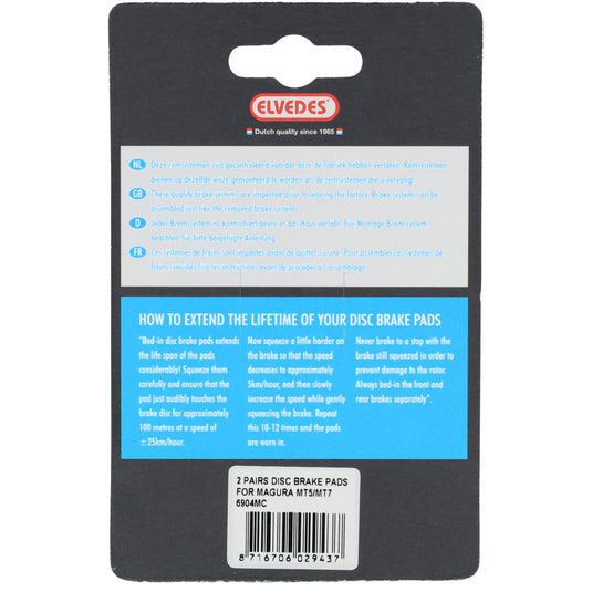 Elvedes schijfremblokken 6904mc medium (2pr)