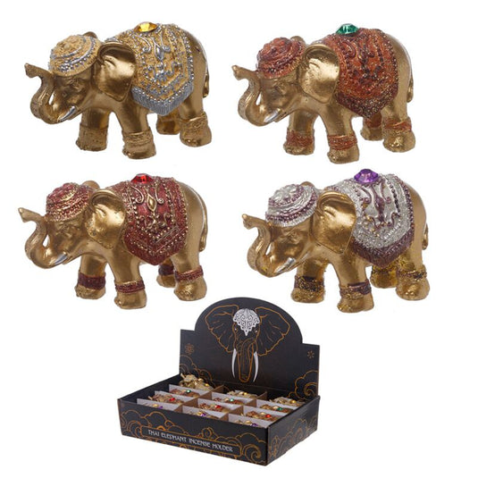 Mini glitter geluk olifant wierookhouder