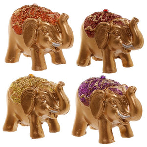Mini metallic glitter geluk olifant verzamelobject