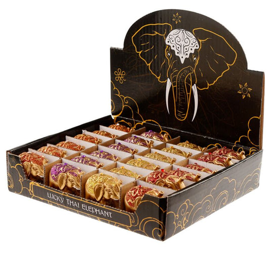 Mini metallic glitter geluk olifant verzamelobject