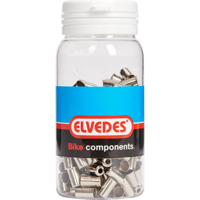 Load image into Gallery viewer, kabelhoedjes messing 5 mm zilver 200 stuks
