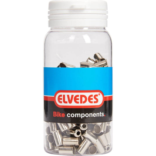 kabelhoedjes messing 5 mm zilver 200 stuks