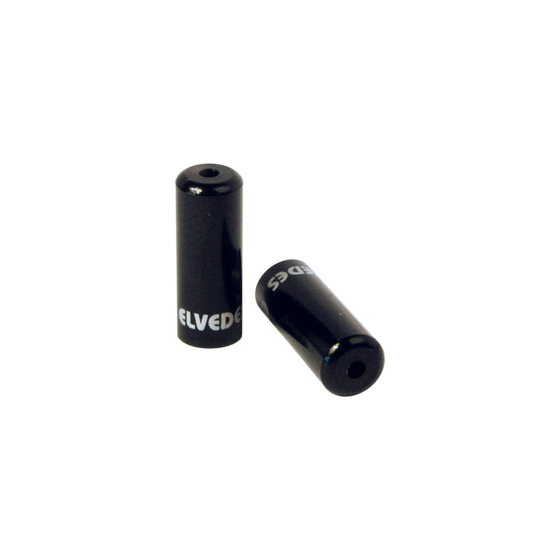 Afbeelding laden in galerijviewer, Elvedes pot kabelhoedjes zwart 4,2mm | aluminium | 50 stuks
