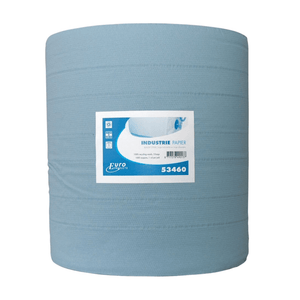 Industriepapier blauw sterk 3-laags (400 meter 37 cm)