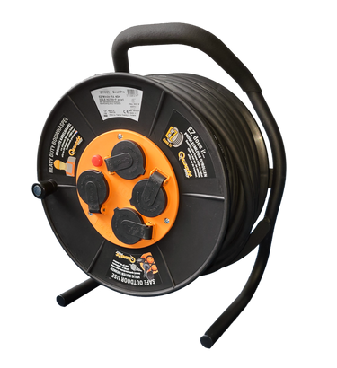 Qwattpro kabelhaspel 50mtr 3x1.5 er-300ez 4-voudig