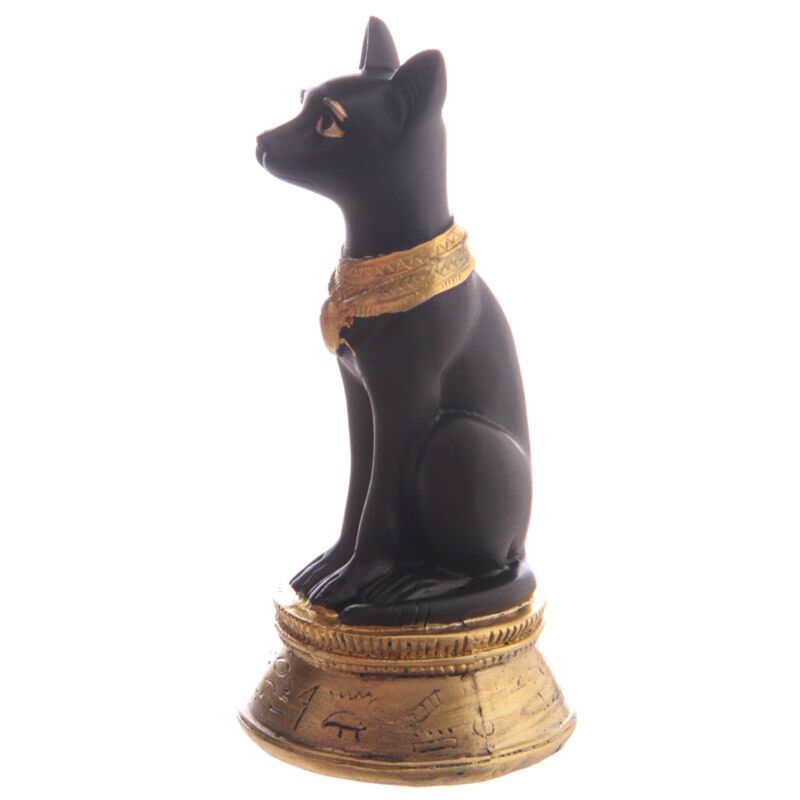 Load image into Gallery viewer, Egypte - zwart goud bast draagt een scarabee ketting
