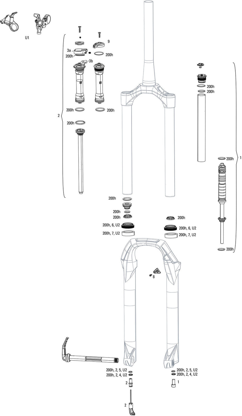Load image into Gallery viewer, Rockshox verende voorvork judy silver tk susp.fork rs judy sil.tk 130mm black
