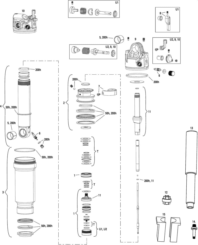 Load image into Gallery viewer, Rockshox federbein sidluxe ultimate 3p rear shock rs sidluxe ult. 3p 190 x 45mm
