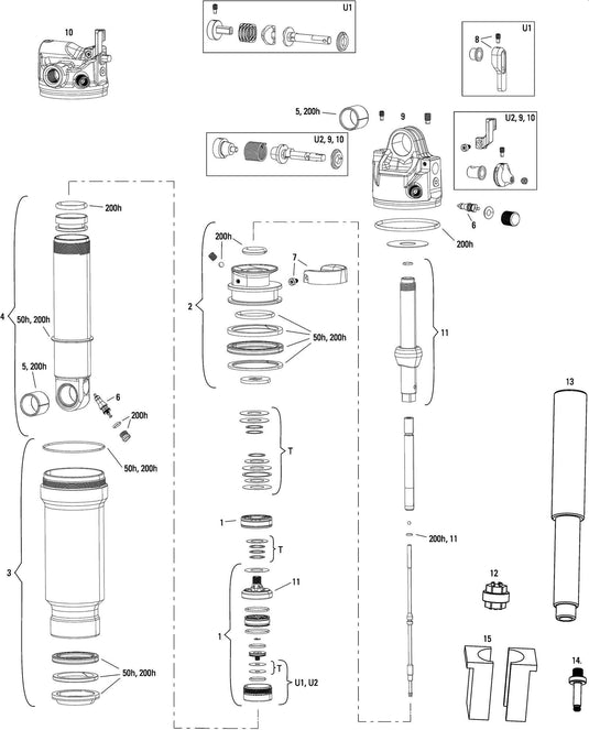 Rockshox federbein sidluxe ultimate 3p rear shock rs sidluxe ult. 3p 190 x 45mm