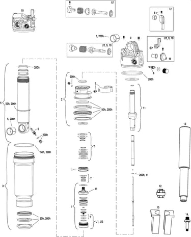 Rockshox schokdemper sidluxe ultimate 3p rear shock rs sidluxe ult.3p 165 x 37,5mm