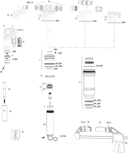 Rockshox schokdemper super deluxe ultimate flight attendant rear shock rs sup.del. ult.fa 230x65mm
