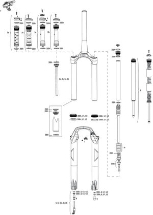 Rockshox federgabel recon silver rl rs spring recon p. 29 100 sa sb 51 off black