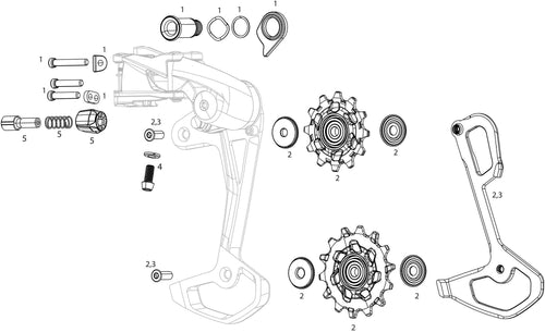Sram achterderailleur apex eagle rear derail. apex eagle 10 11-50 52 teeth