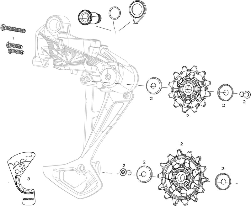 Load image into Gallery viewer, Sram achterderailleur sx eagle rear derail. sx eagle 12sp black
