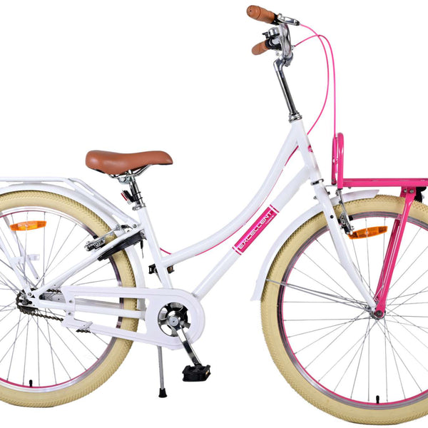 Volare Excellent Kinderfiets - Meisjes - 26 inch - Wit - Twee handremmen