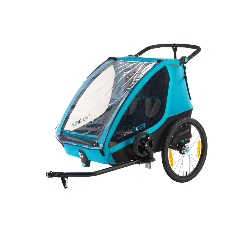 Afbeelding laden in galerijviewer, Mirage Tommy Kinderfietskar - Aluminium frame, wielvering, 3-punts gordel, blauw, 2021
