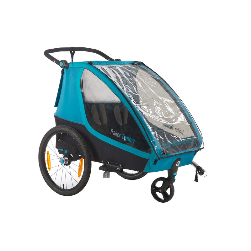 Afbeelding laden in galerijviewer, Mirage Tommy Kinderfietskar - Aluminium frame, wielvering, 3-punts gordel, blauw, 2021
