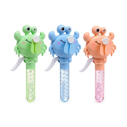 Krab draagbare handventilator met bellenblaas