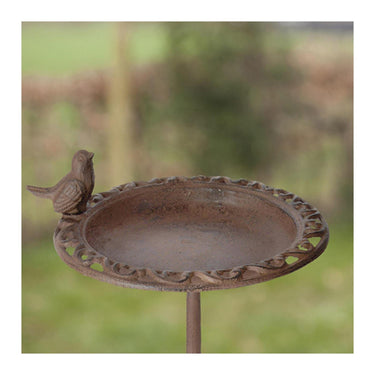 Esschert design vogelbad op hoge voet gietijzer 22,5x22,5x38,5 cm