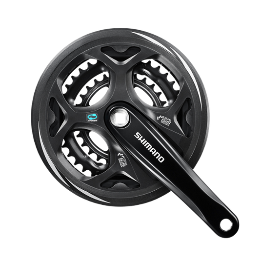 Shimano crankstel altus m311 48-38-28t 175mm +cg kk zwart