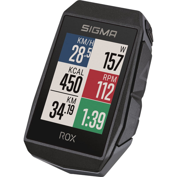 Sigma fietscomputer Rox 11.1 Evo GPS CAD HR top mount zwart