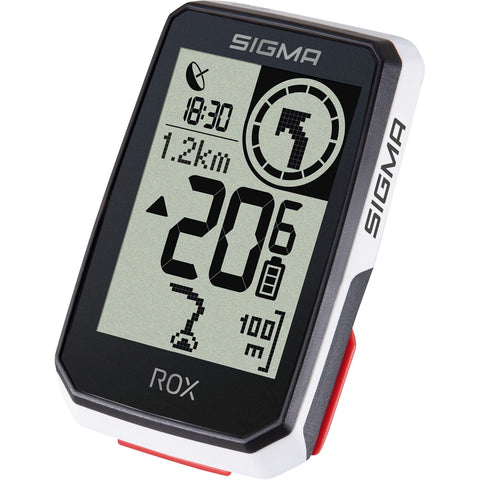 Sigma fietscomputer Rox 2.0 GPS stuurhouder wit