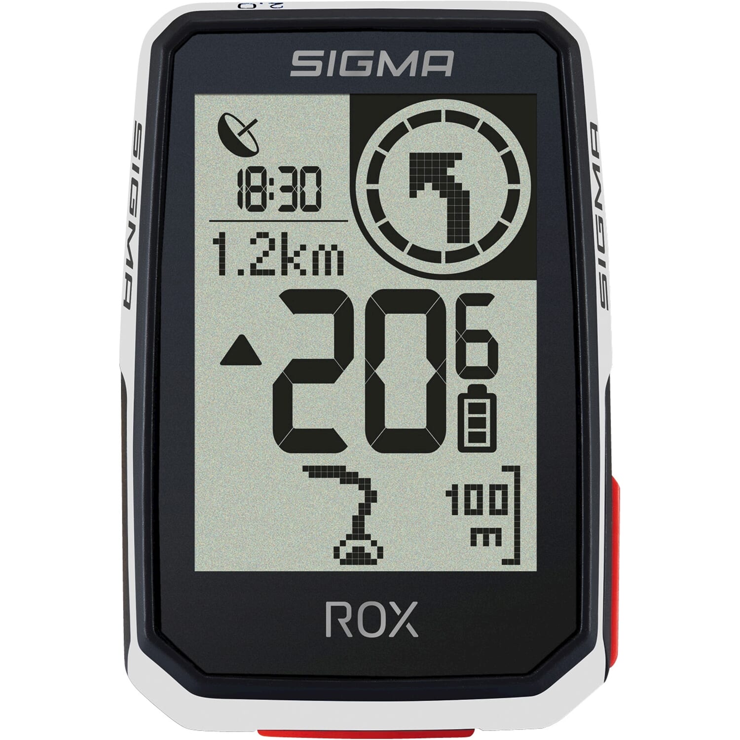 Sigma fietscomputer Rox 2.0 GPS stuurhouder wit