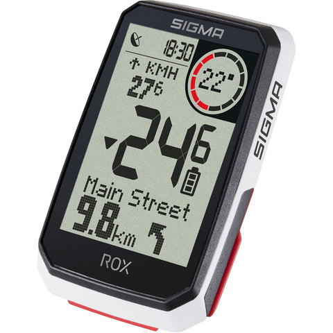 Sigma fietscomputer Rox 4.0 GPS stuurhouder wit