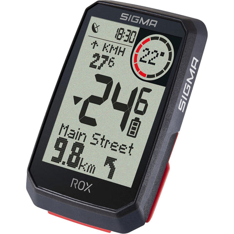 Sigma fietscomputer Rox 4.0 GPS HR top mount set zwart