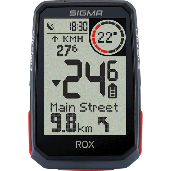 Sigma fietscomputer Rox 4.0 GPS HR CAD top mount set zwart