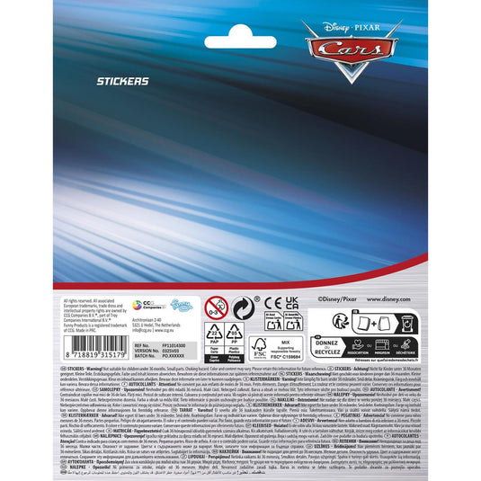 Totum stickervel cars