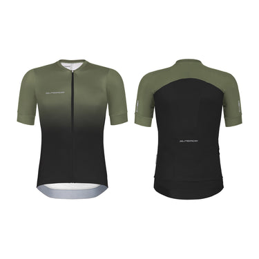 Superior race jersey ss heren maat m olijf zwart