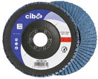 Cibo lamellenschijf 125mm blauw 60 conisch inox | 10 stuks