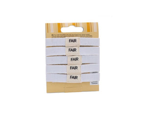 Fair squared haarelastiekjes - plasticvrij - wit - 5st