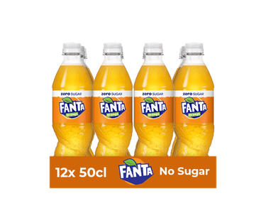Fanta orange no sugar pet (12x 50cl)